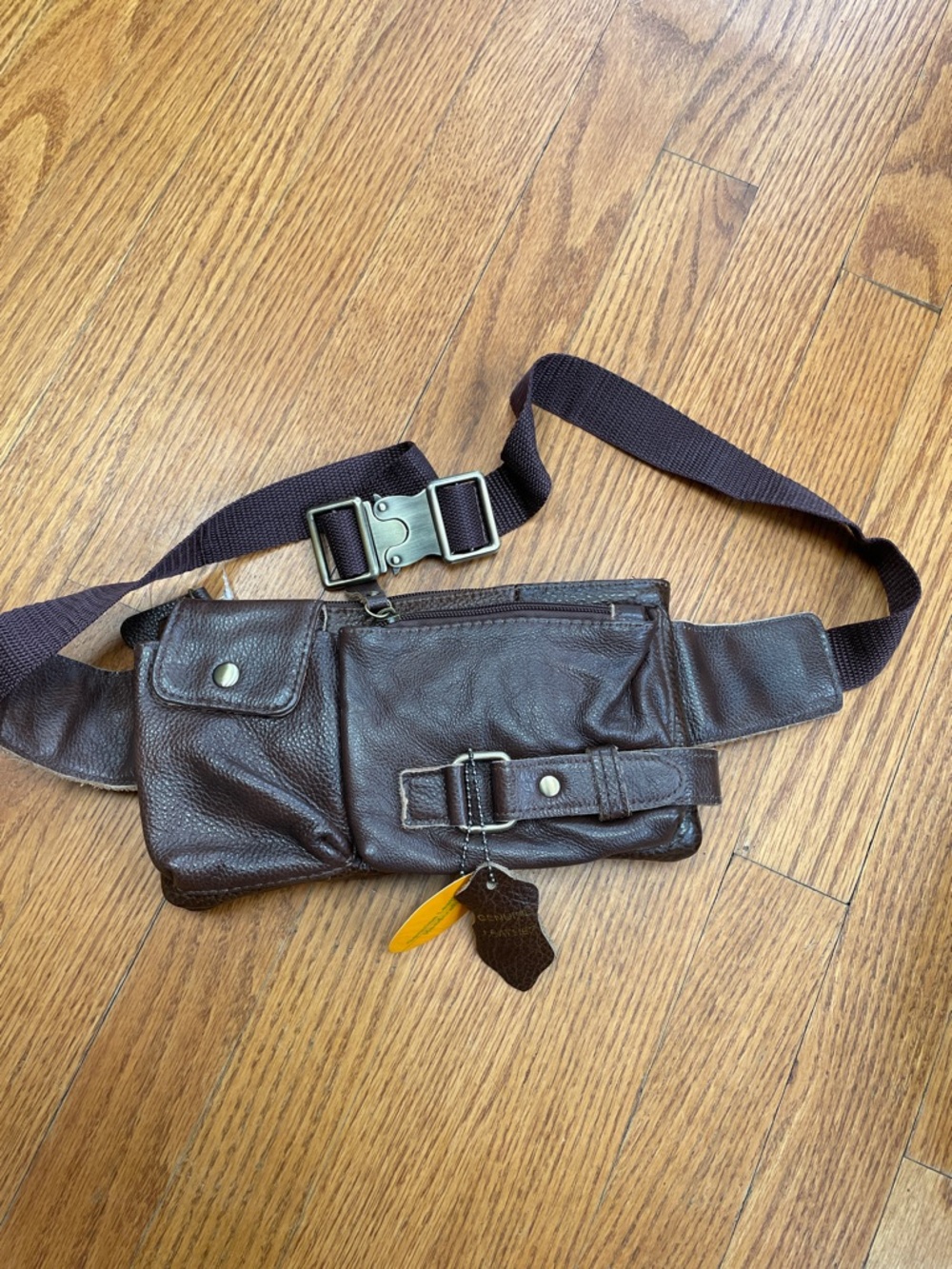 Brown Leather Unisex Waist Bag - Sleek Everyday Carry NWT